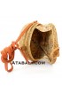 Ata round bag flower pattern with ribbon clip and lining